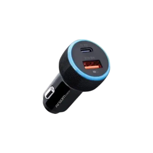 Cargador Dual Rápido Type-C 18W & USB 18W para auto-1