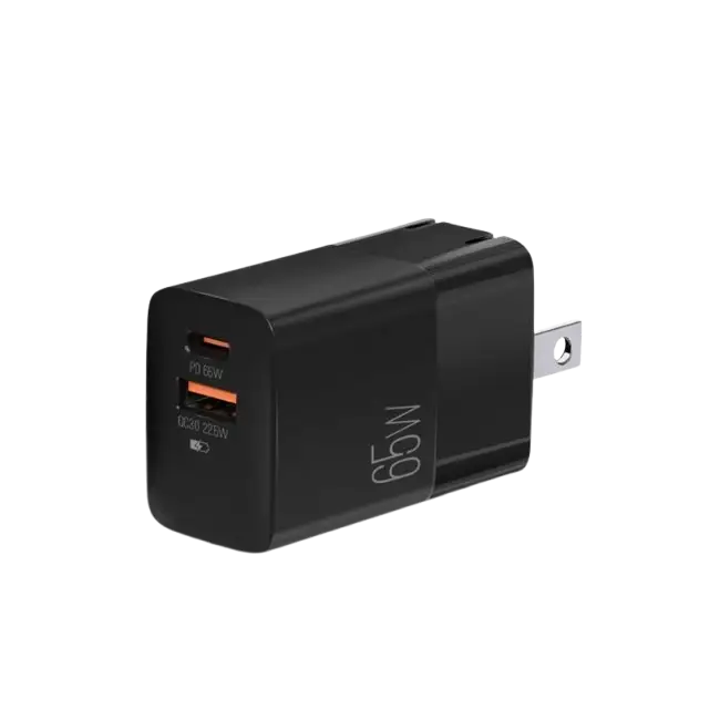 Cargador con enchufe plegable Volta P7 65W PD tipo C + USB-1