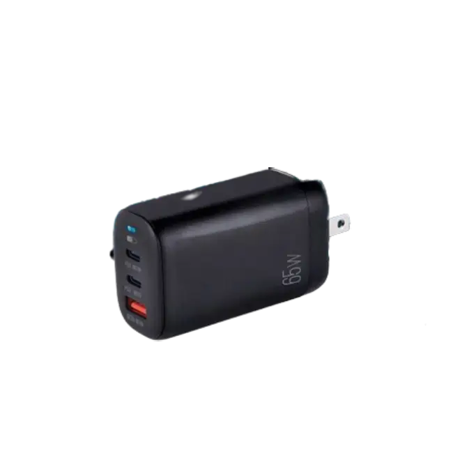 VOLTA P8 65W DUAL PD TYPE-C + USB CON CARGADOR DE PARED CON ENCHUFE PLEGABLE-4