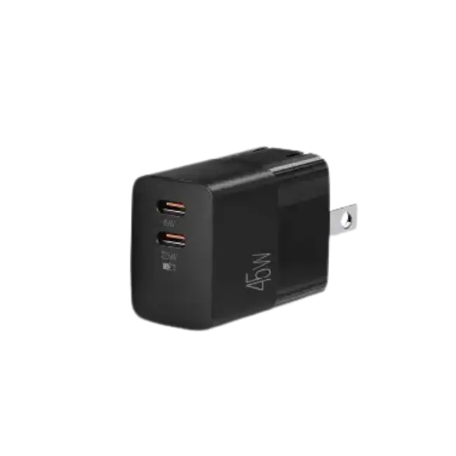VOLTA P5 GAN II 45W DUAL TYPE-C CON CARGADOR DE PARED CON ENCHUFE PLEGABLE-3