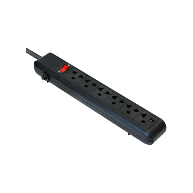 Regleta Argom ARG-AC-0252BK 6 Tomas 110V Color Negro