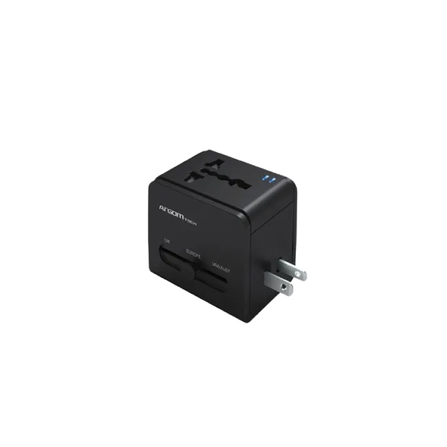 Adaptador de viaje universal con puertos PD y USB QC3.0