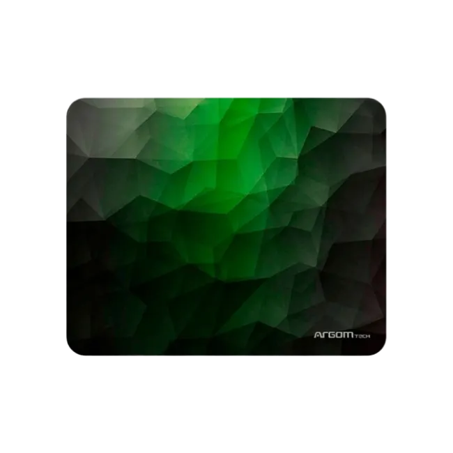 Mouse Pad Argom ARG-AC-1233G Base de Goma Antideslizante Color Negro con Verde