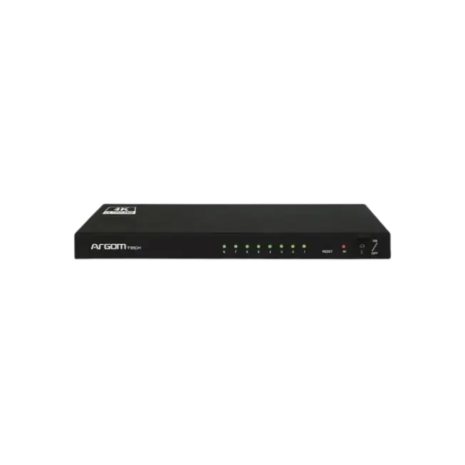 Splitter Argom ARG-AV-5118 1 Entrada 8 Salidas 4K Ultra HD 225MHz