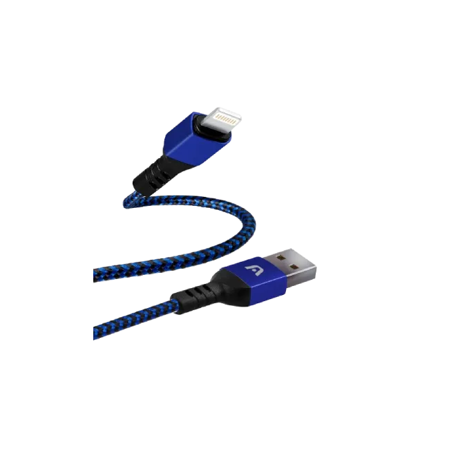 Lightning to USB 2.0 -Nylon Braided -Metal Azul-3