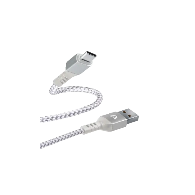 CABLE TYPE-C TO USB 2.0 NYLON 1.8M WHITE-1