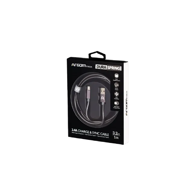 CABLE ARGOM DURA SPRING TYPE-C TO USB 2.0-2