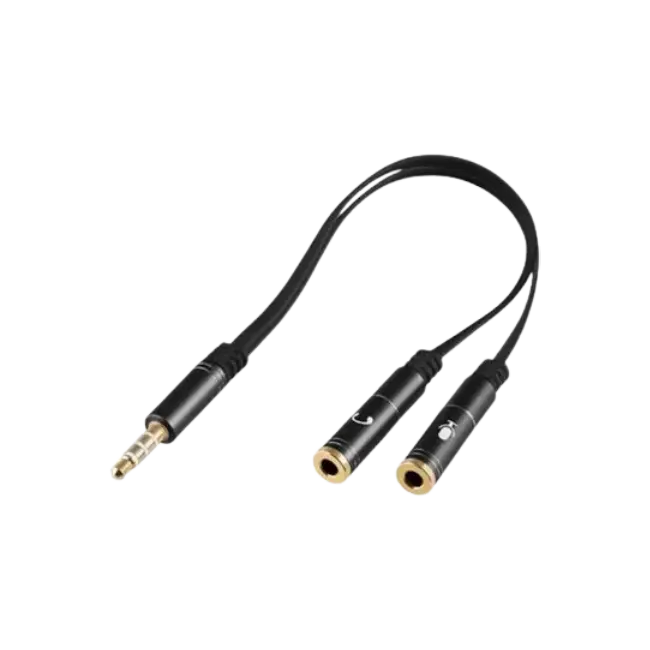 Cable Argom ARG-CB-0029 Adaptador 3.5mm Macho a Doble Hembra de 3.5mm-1