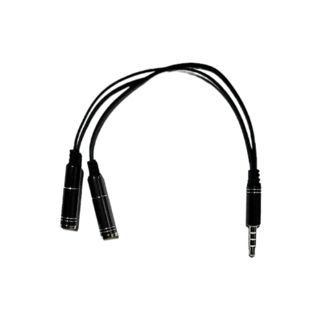 Cable Argom ARG-CB-0029 Adaptador 3.5mm Macho a Doble Hembra de 3.5mm-4