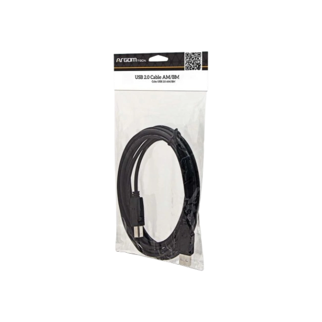Cable Argom ARG-CB-0036 Para Impresora USB 2.0 AM/BM 1.8mts-2