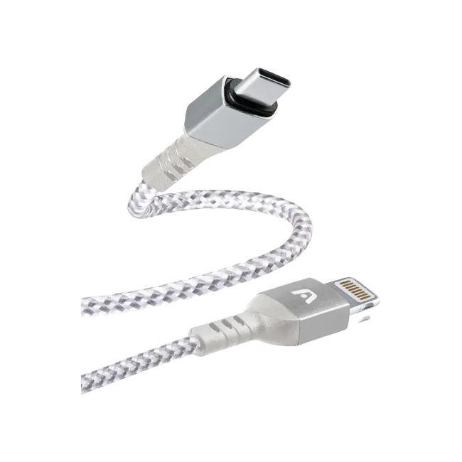 CABLE ARGOM DE CARGA RAPIDA TIPO C A C DE 65W DURASPEED  6FT/1.8M BLANCO-3