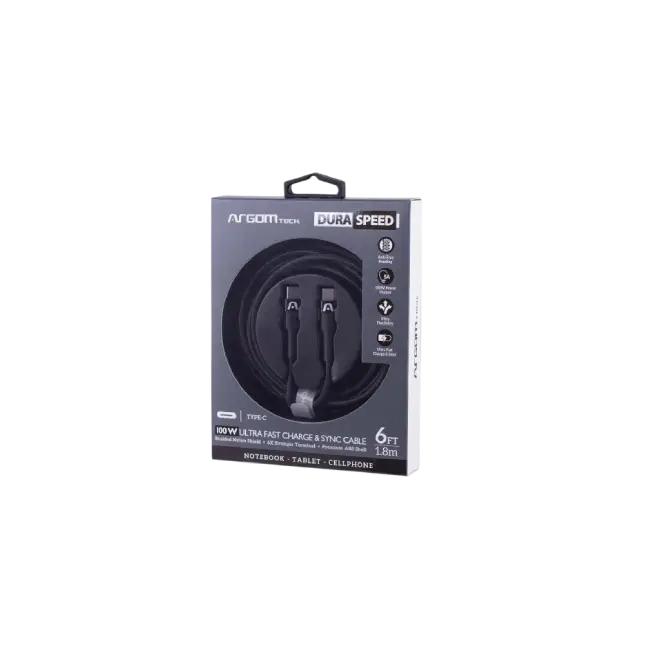 CABLE TYPE-C TO TYPE-C 100W NYLON
