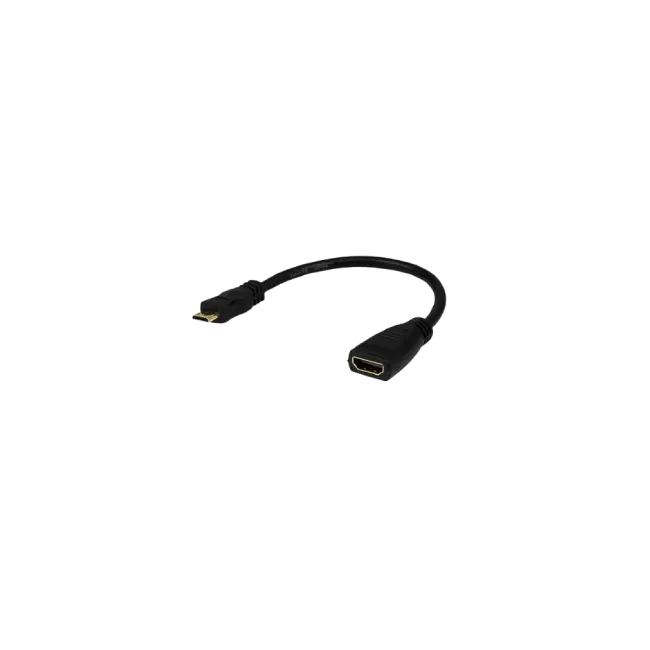 CABLE ADAPTER ARGOM MINI HDMI MALE TO HDMI FEMALE 6"/15CM