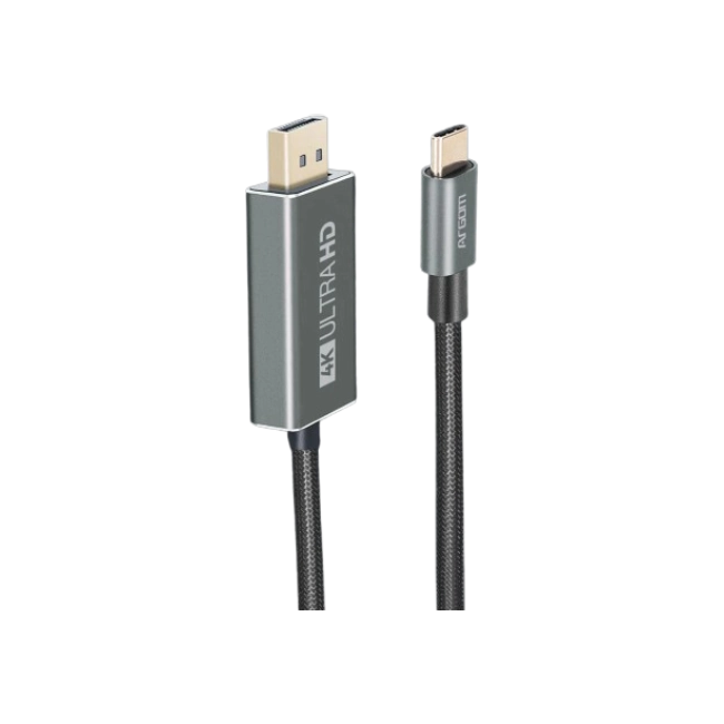 CABLE ARGOM TIPO C A DISPLAYPORT 4K 30HZ DE NAILON TRENZADO DE 1.8M/6FT-5
