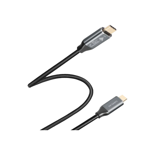 CABLE ARGOM TIPO C A C DURAMAX 100W PD Y DATA TRANSFER 4K USB3.2 GEN2 20GBPS 6FT/1.8M