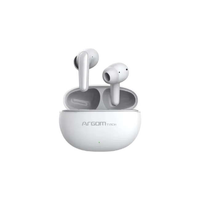 Auriculares Argom ARG-HS-5020WT SkeiPods E20 Inalambricos con Cancelacion de Ruido Color Blanco-1