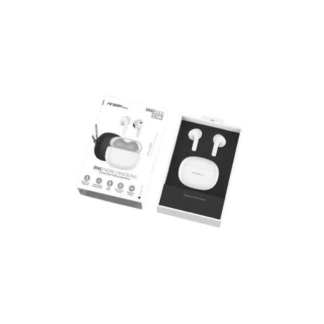 Auriculares Argom ARG-HS-5056BK SkeiPodsE56 Con Cancelacion de Ruido IPx4 Resistente al Agua Smart Touch Control-3