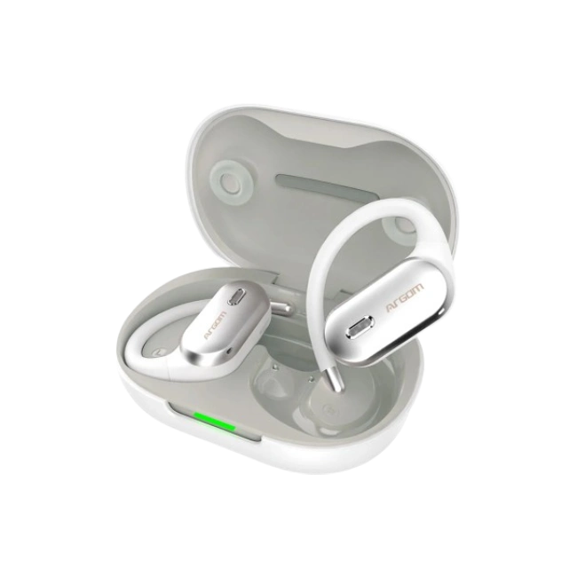 ARGOM SKEIPODS E90 - AUDIFONOS CON IA ENC, DISEÑO OPEN-EAR COLOR BLANCO-1