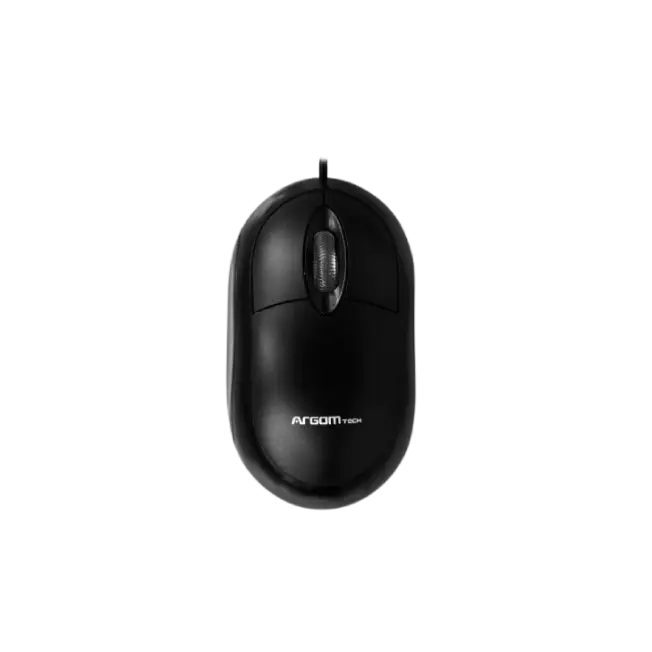 Mouse Argom ARG-MS-0002 Classic USB 2.0 800 DPI Diseño Ergonomico Plug and Play Color Negro-3