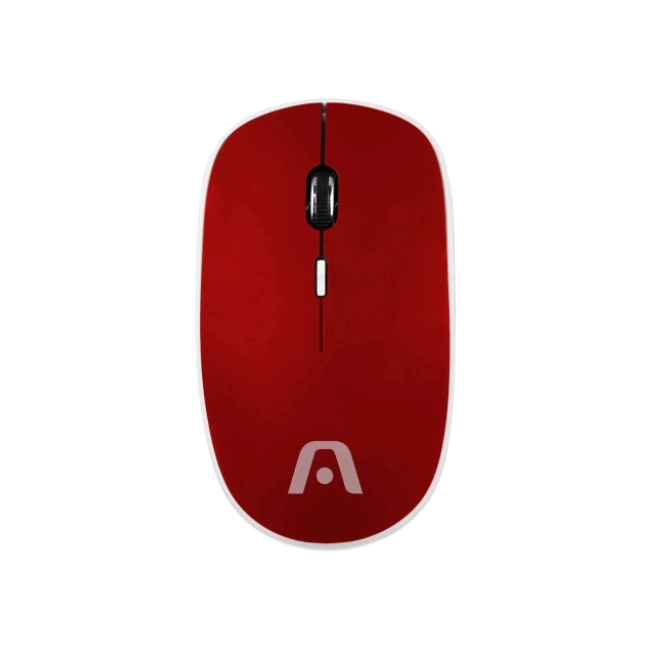 Mouse Inalámbrico con Goma 2.4GHz 800/1600 dpi Rojo-3