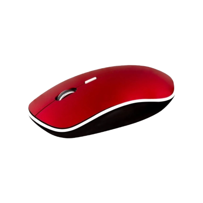 Mouse Inalámbrico con Goma 2.4GHz 800/1600 dpi Rojo