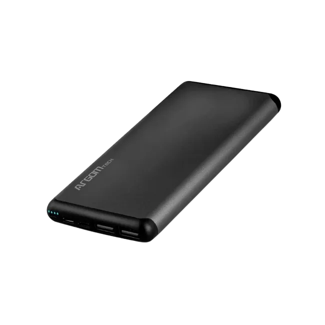 Cargador Portatil Argom ARG-PB-1150RD S12 Delgado de Aluminio 12000 MAH Entrada Doble Micro USB / T Color Rojo-3