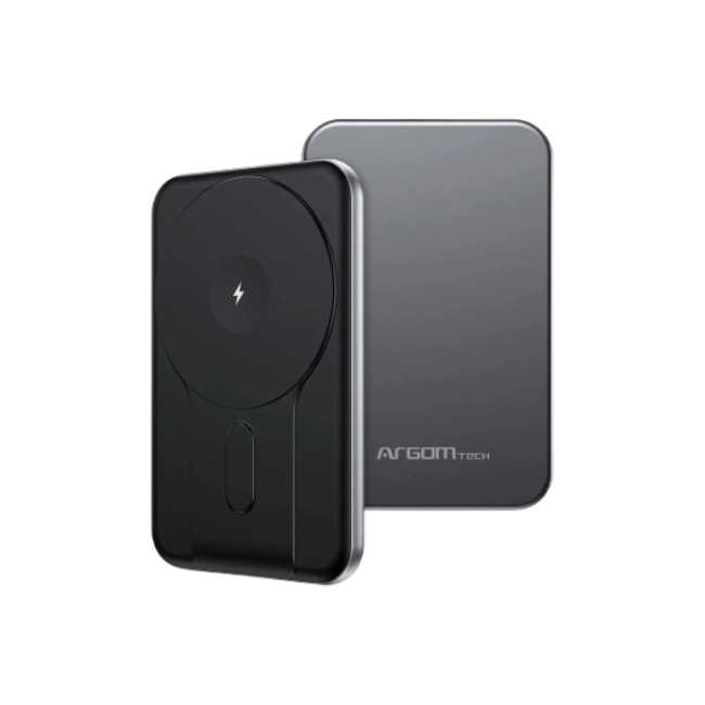 Cargador Portatil Argom ARG-PB-1160SL MS5 MagNetic Delgado de Aluminio 5000MAH Color Negro-1
