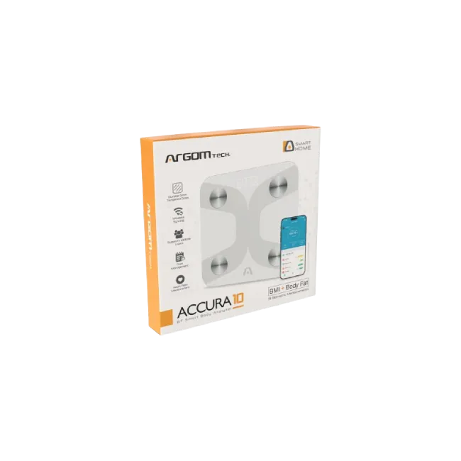 Bascula Corporal Argom ARG-SC-8210WT Inteligente Color Negro