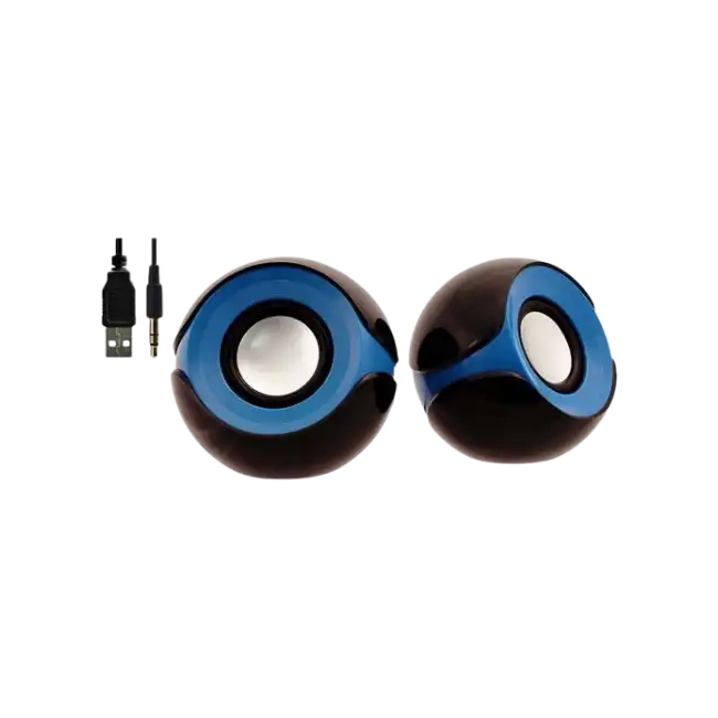 Bocinas Argom ARG-SP-1026 Orbit USB 2.0 Color Negro con Azul-4