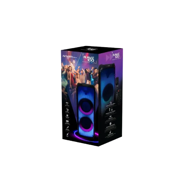RAVE 100 TWS ALTAVOZ DE FIESTA INALÁMBRICO BT CON LUCES LED DE LLAMA