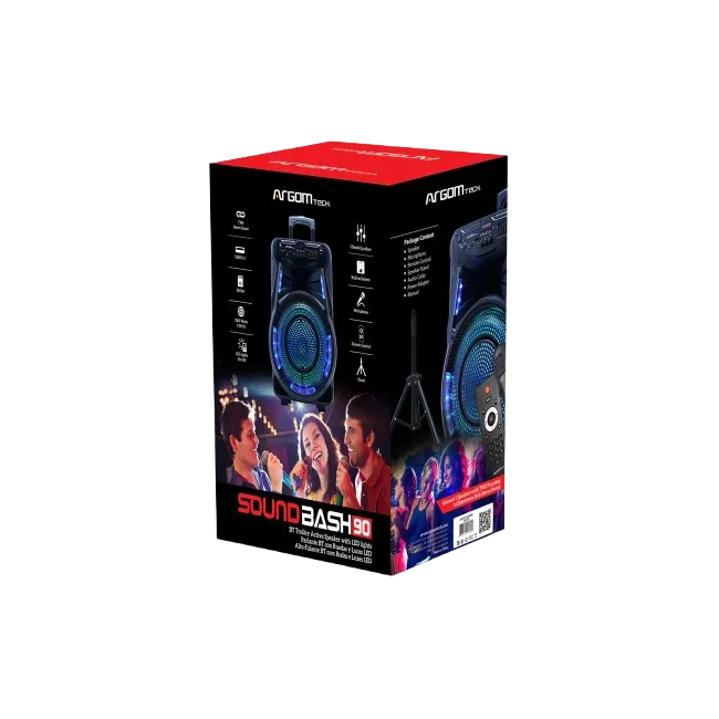 ARGOM SOUNDBASH 90 - BOCINA BT CON RUEDAS LUCES Y SOPORTE-2