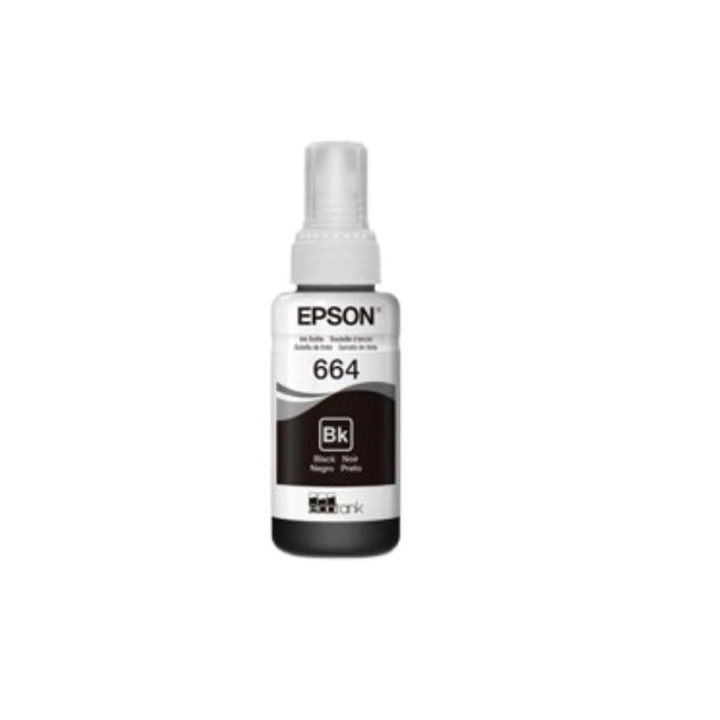 Epson T664 - 70 ml - negro - recarga de tinta - para Epson L110, L200, L310, L380, L395, L495, L575, L606, L655, L656, L1300, L1455-2