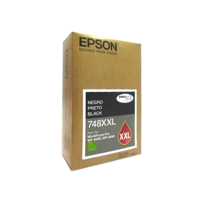 Epson 748XXL - XL - Negro - original - blíster con alarmas de RF/acústica - cartucho de tinta - para WorkForce Pro WF-6090, WF-8090, WF-8590