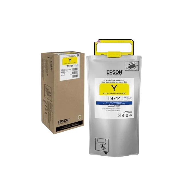 Epson T9744 - Gran capacidad - amarillo - original - blíster con alarmas de RF/acústica - cartucho de tinta - para WorkForce Pro WF-C869R, WF-C869RD3TWFC, WF-C869RDTWF, WF-C869RDTWFC