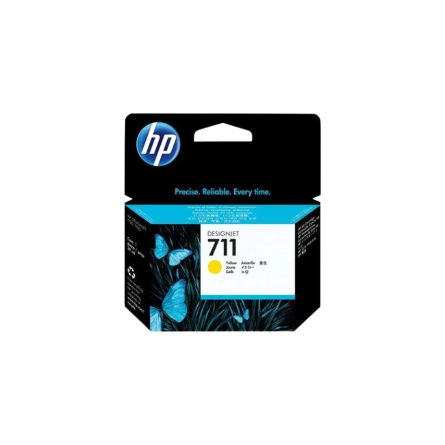HP 711 - 29 ml - amarillo - original - DesignJet - cartucho de tinta - para DesignJet T100, T120, T120 ePrinter, T125, T130, T520, T520 ePrinter, T525, T530-3