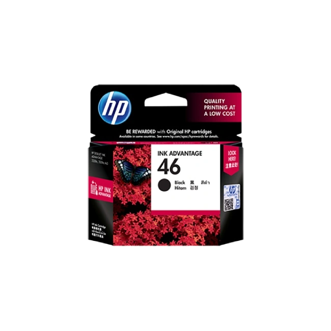 HP 46 - 26 ml - negro - original - Ink Advantage - cartucho de tinta - para Deskjet Ink Advantage Ultra 2529, Ink Advantage Ultra 57XX, Ultra Ink Advantage 2029-2