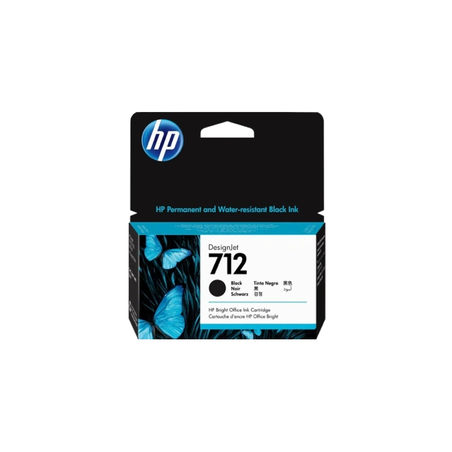 HP 712 - 38 ml - negro - original - DesignJet - cartucho de tinta - para DesignJet Studio, T210, T230, T250, T630, T650-3