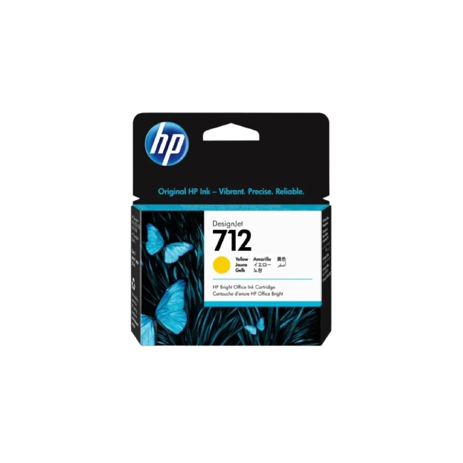 HP 712 - 29 ml - amarillo - original - DesignJet - cartucho de tinta - para DesignJet Studio, T210, T230, T250, T630, T650-2