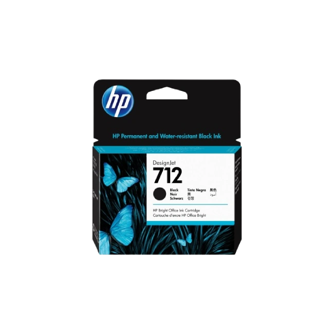 HP 712 - 80 ml - negro - original - DesignJet - cartucho de tinta - para DesignJet Studio, T210, T230, T250, T630, T650-2