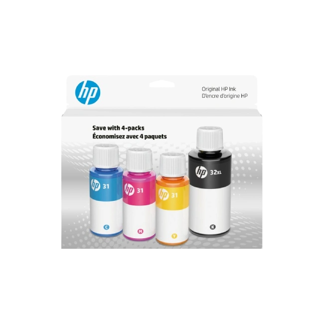 HP - Ink Bottle - Black / Cyan / Magenta / Yellow - Combo 4PACK