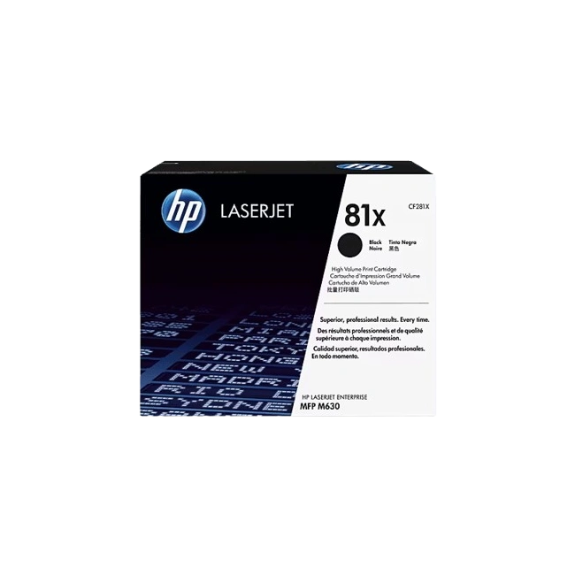 HP 81X - Alto rendimiento - negro - original - LaserJet - cartucho de tóner (CF281X) - para LaserJet M605; LaserJet Enterprise M605, M632, MFP M630; LaserJet Enterprise Flow MFP M630