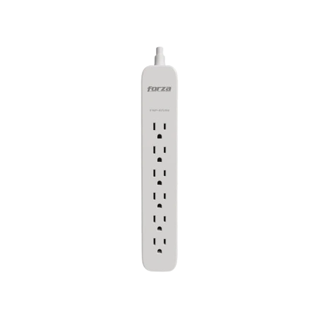 Forza - Surge protector - AC 110/220 V - 6 Tomas de Corriente - 500J 2Pack GR/BK