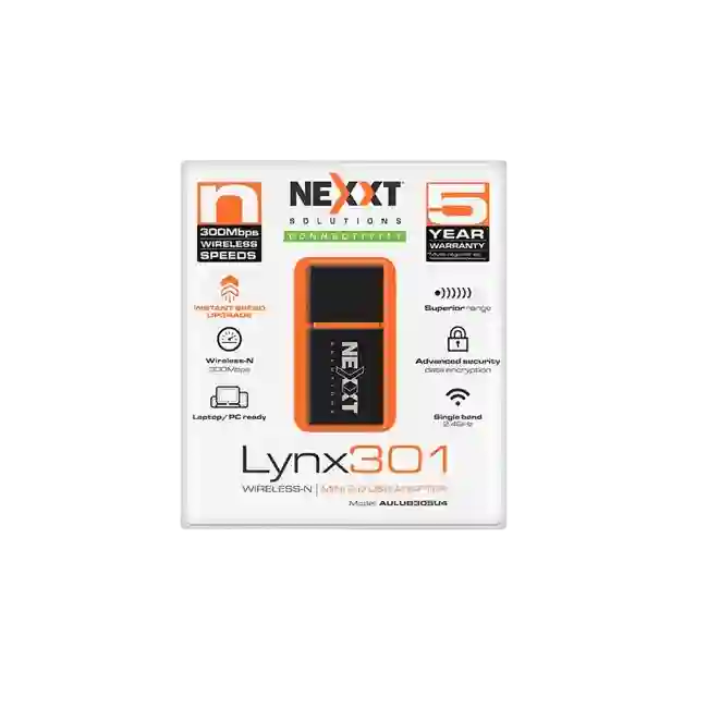 ADAPTADOR WI-FI LYNX301 USB 300MBPS AULUB305U4-2