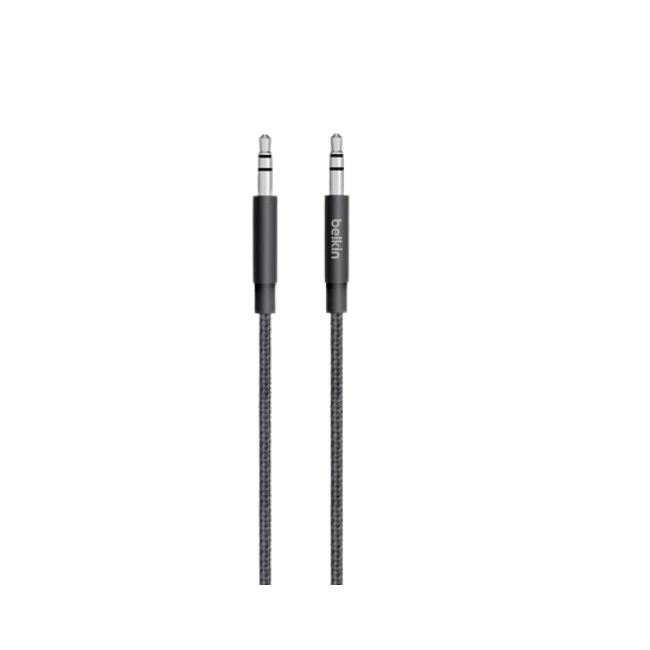 CABLE DE AUDIO AV10164BT04-BLK MIXIT PREMIUM METALLIC 4 PIES AUXILIAR PLU 3.5MM COLOR NEGRO BELKIN-2