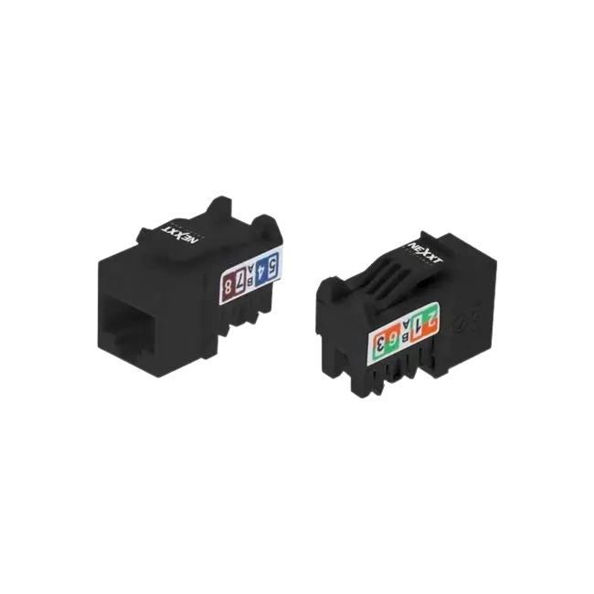 Nexxt Solutions Infrastructure - Keystone Jack - Category 6 - Unshield 110 Type BK
