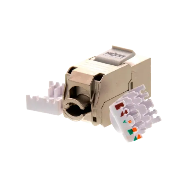 Nexxt - Inserto modular - CAT 6a - STP - RJ-45 - plata-4