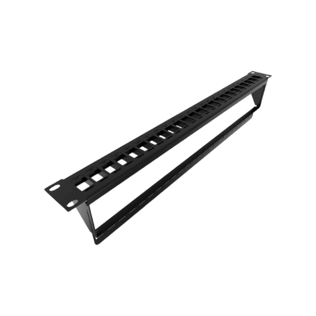 Nexxt - Tablero de conexiones - instalable en bastidor - negro, RAL 9005 - 1U - 19" - 24 puertos-3