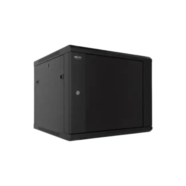 Nexxt Solutions Infrastructure - Wall mount enclosure - SPCC steel / Tempered glass - Black / RAL 9005-3