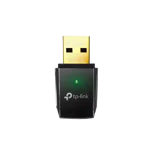 Adaptador WiFi TP Link Archer T2U AC600 Inalambrico Dual Band Mini 433 Mbps en 5 GHz 200 Mbps en 2.4 GHz USB 2.0-2