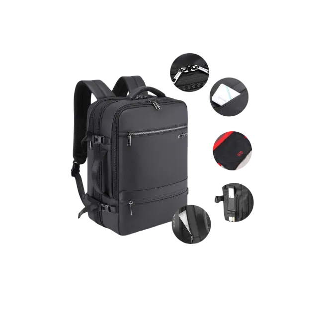 Mochila Arctic Hunter B00350 para Laptop 15.6" Color Negro-1